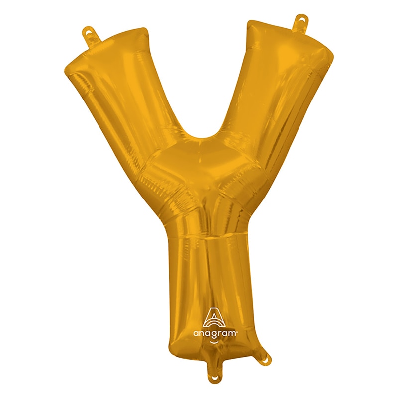 TakaraTec レターバルーン アルファベット 16インチ Y ゴールド  1枚（ご注文単位1枚）【直送品】