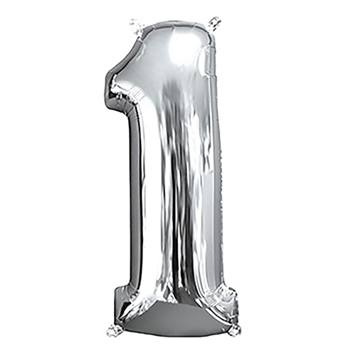 TakaraTec レターバルーン ナンバー 16インチ 1 シルバー 1枚(ご注文単位1枚)【直送品】