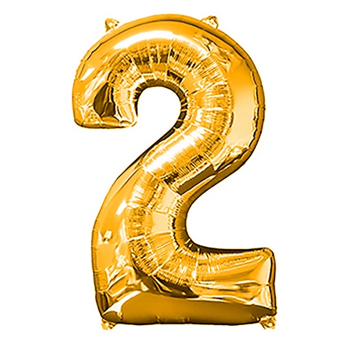 TakaraTec レターバルーン ナンバー 16インチ 2 ゴールド  1枚（ご注文単位1枚）【直送品】