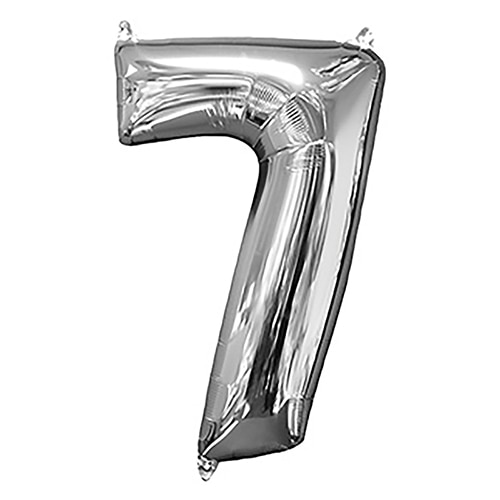 TakaraTec レターバルーン ナンバー 16インチ 7 シルバー  1枚（ご注文単位1枚）【直送品】