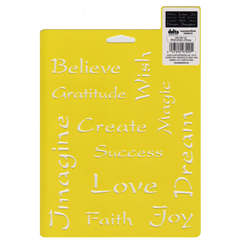 Plaid ステンシルシート Inspirational words 17.8cm×25.2cm 1枚 DT97090 1枚（ご注文単位1枚）【直送品】