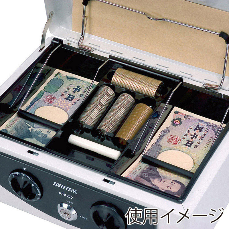 マスターロック・セントリー キャッシュボックス A5 フラットキー+ダイヤル ASB-27 1台(ご注文単位2台)【直送品】