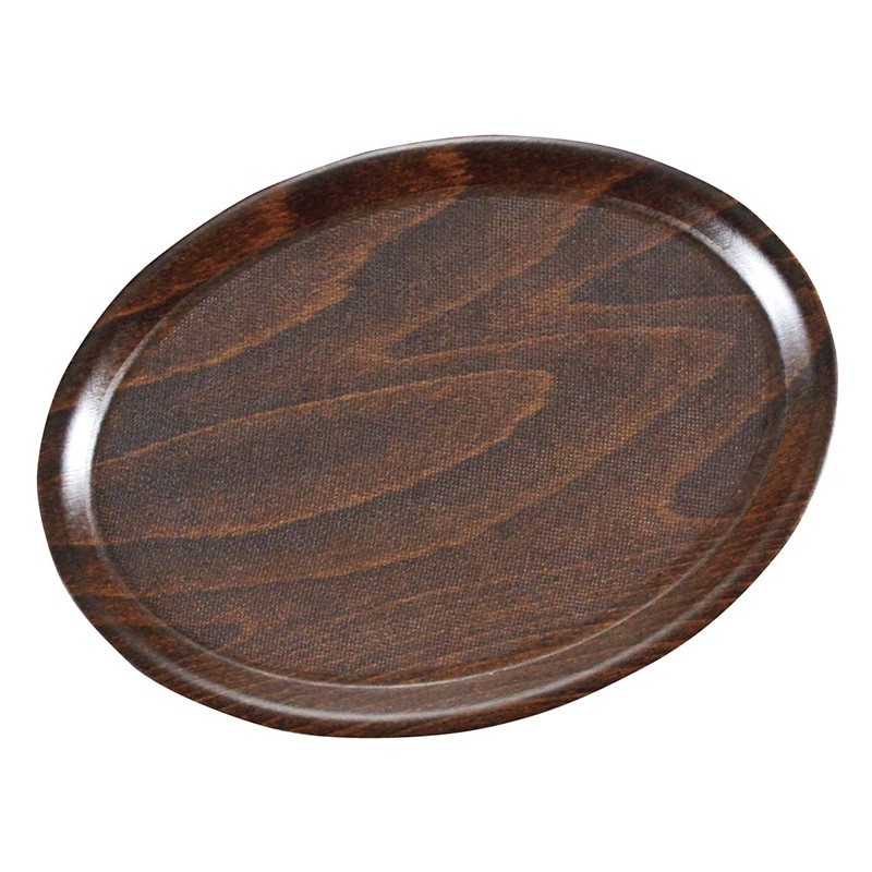 キャンブロ　ノンスリップウッドトレー　小判 PH557016  1個（ご注文単位1個）【直送品】