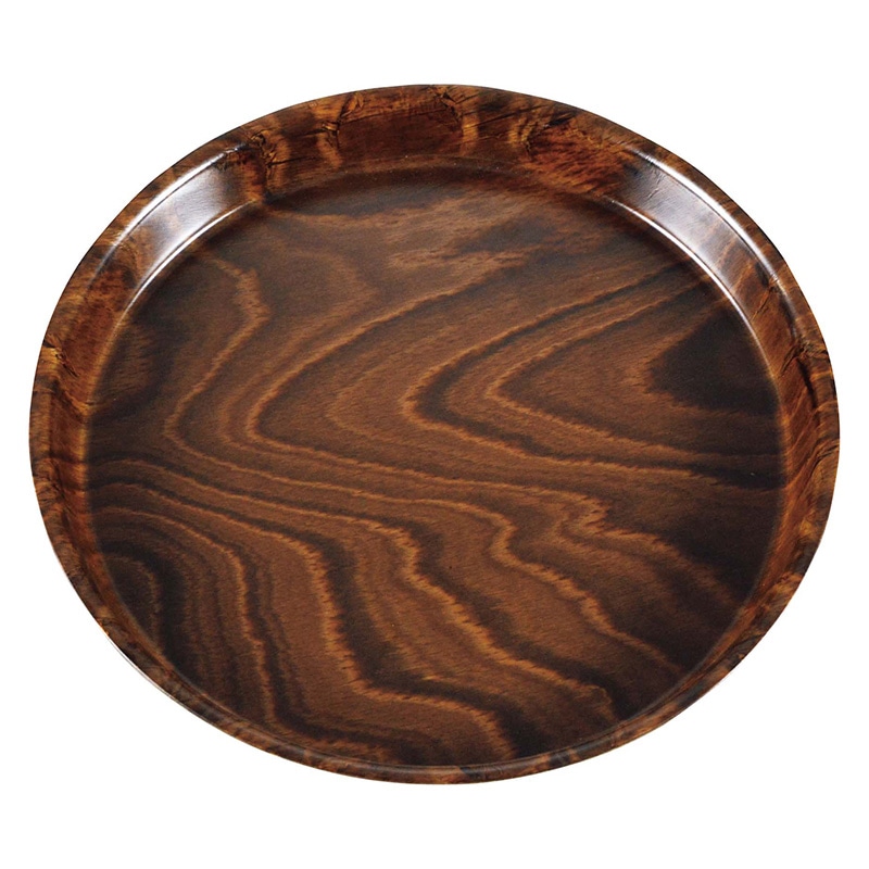 キャンブロ　スムースウッドトレー　丸 PH558510  1個（ご注文単位1個）【直送品】