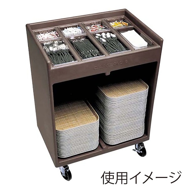 キャンブロ トレー&シルバーカート TC1418 (131)D/B 1個(ご注文単位1個)【直送品】