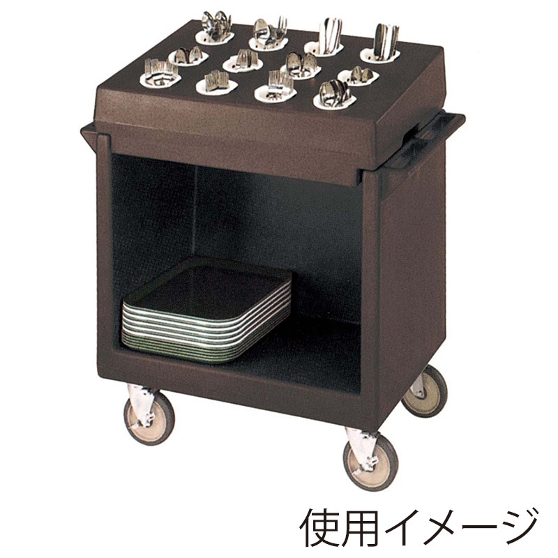 キャンブロ トレー&ディッシュカート TDCR12(131)D/B 1台(ご注文単位1台)【直送品】