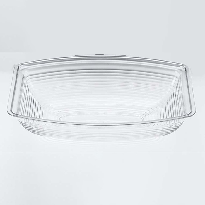 キャンブロ 長角型リブド サラダボール RSB1014CW(135)クリア 1個(ご注文単位1個)【直送品】