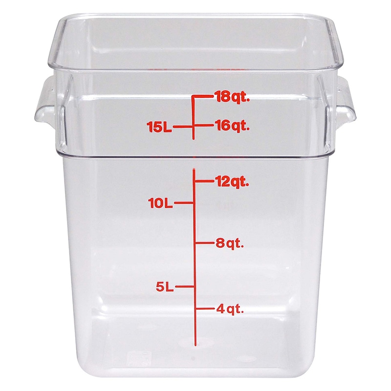 キャンブロ 角型 フードコンテナー本体 18SFSCW クリア 1個(ご注文単位1個)【直送品】