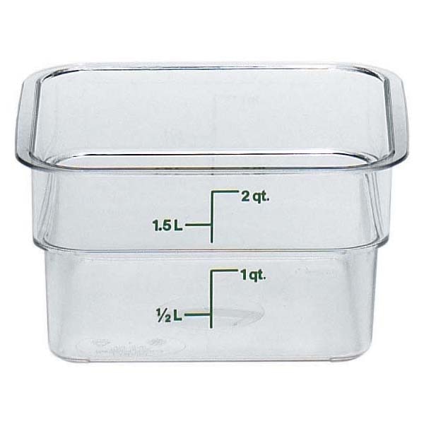 キャンブロ 角型 フードコンテナー 本体 2SFSCW クリア 1個(ご注文単位1個)【直送品】