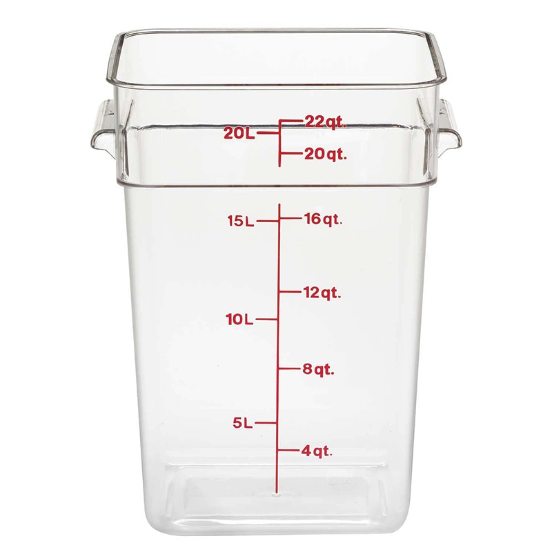 キャンブロ 角型 フードコンテナー本体 22SFSCW クリア 1個(ご注文単位1個)【直送品】