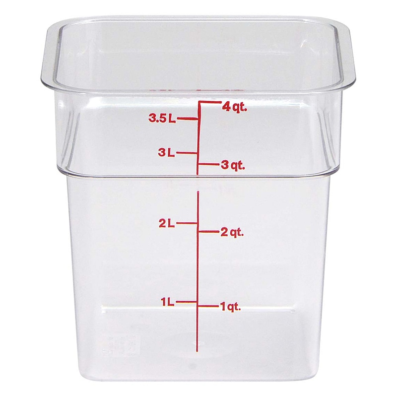 キャンブロ 角型 フードコンテナー 本体 4SFSCW クリア 1個(ご注文単位1個)【直送品】