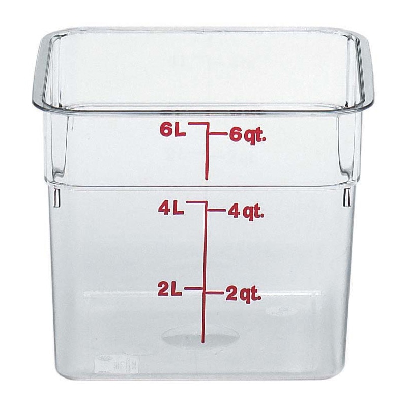 キャンブロ　角型　フードコンテナー　本体  6SFSCW（135）クリア 1個（ご注文単位1個）【直送品】