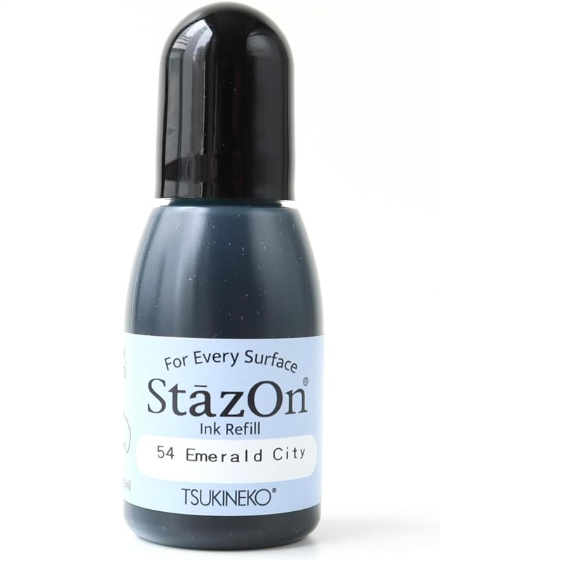 ツキネコ ステイズオン インカー オールマイティーインクパッド 金属 プラスチック 皮革 15ml Emerald City 1個（ご注文単位1個）【直送品】