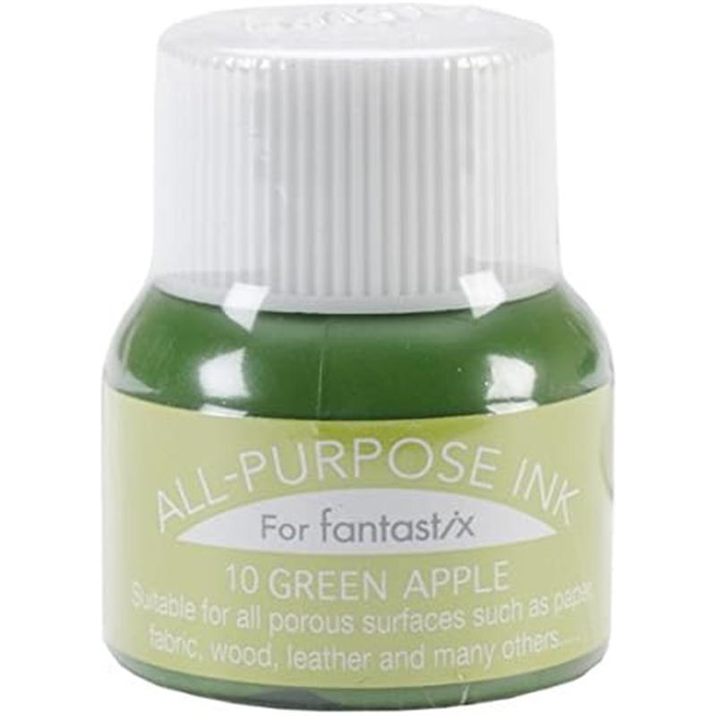 ツキネコ オールパーパスインク 多用途インク 布 皮革 紙 木材 15ml グリーンアップル API-10 1個（ご注文単位1個）【直送品】