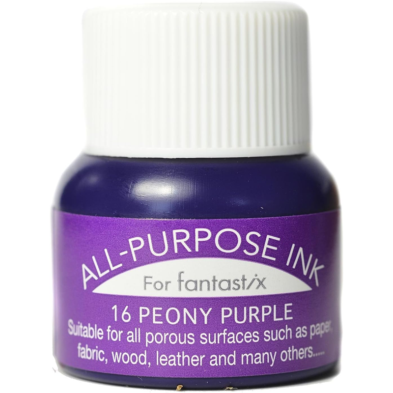 ツキネコ オールパーパスインク 多用途インク 布 皮革 紙 木材 15ml ピオニーパープル API-16 1個（ご注文単位1個）【直送品】