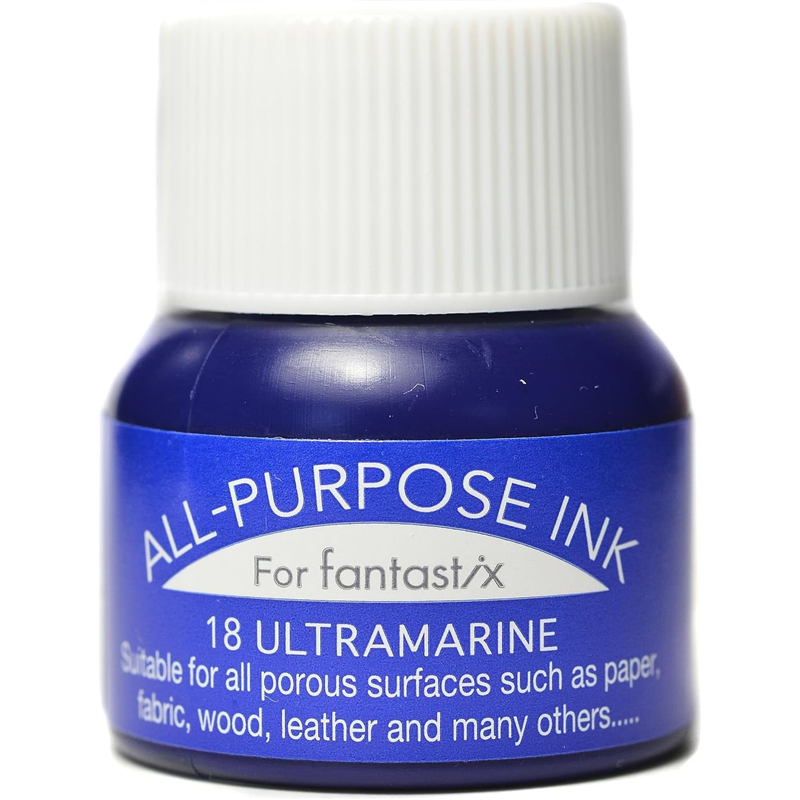 ツキネコ オールパーパスインク 多用途インク 布 皮革 紙 木材 15ml ウルトラマリン API-18 1個(ご注文単位1個)【直送品】