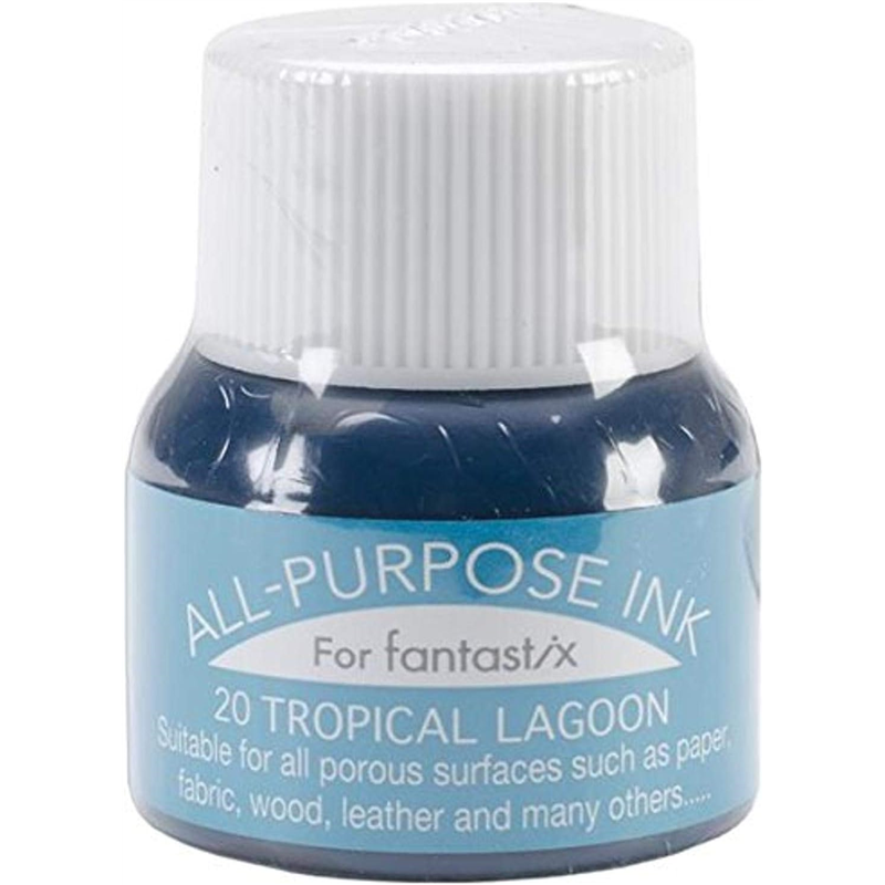 ツキネコ オールパーパスインク 多用途インク 布 皮革 紙 木材 15ml トロピカルラグーン API-20 1個（ご注文単位1個）【直送品】