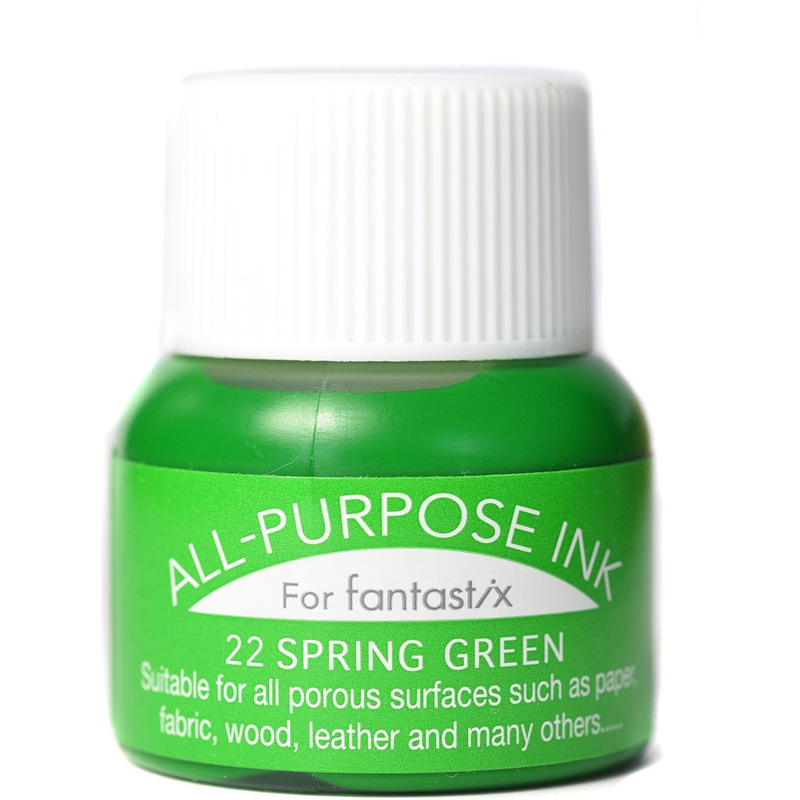 ツキネコ オールパーパスインク 多用途インク 布 皮革 紙 木材 15ml スプリングスリーン API-22 1個(ご注文単位1個)【直送品】