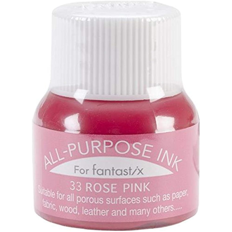 ツキネコ オールパーパスインク 多用途インク 布 皮革 紙 木材 15ml ローズピンク API-33 1個（ご注文単位1個）【直送品】
