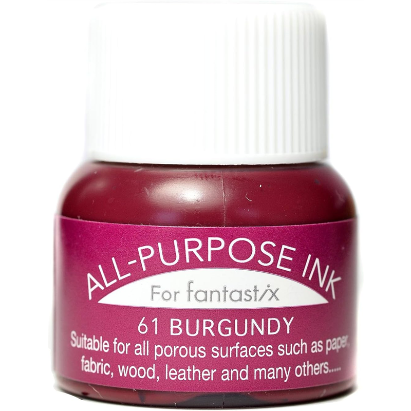 ツキネコ オールパーパスインク 多用途インク 布 皮革 紙 木材 15ml バーガンディ API-61 1個(ご注文単位1個)【直送品】