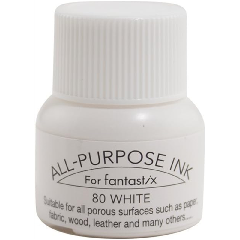 ツキネコ オールパーパスインク 多用途インク 布 皮革 紙 木材 15ml ホワイト API-80 1個（ご注文単位1個）【直送品】