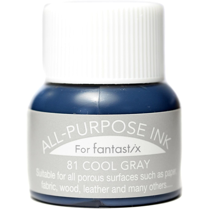 ツキネコ オールパーパスインク 多用途インク 布 皮革 紙 木材 15ml クールグレイ API-81 1個(ご注文単位1個)【直送品】