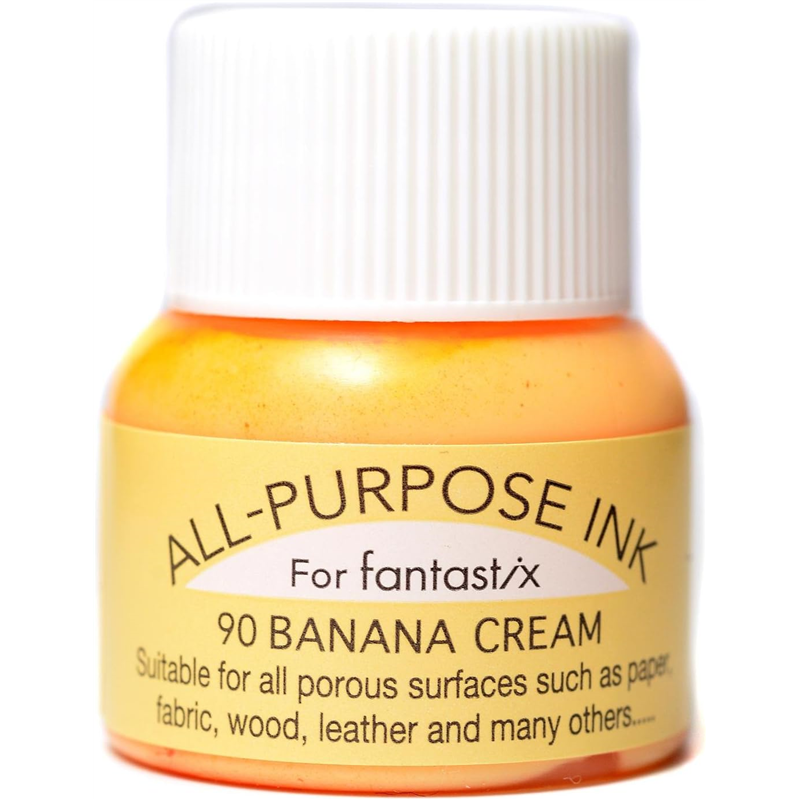ツキネコ オールパーパスインク 多用途インク 布 皮革 紙 木材 15ml バナナクリーム API-90 1個（ご注文単位1個）【直送品】