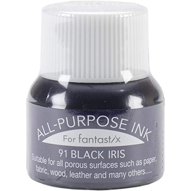 ツキネコ オールパーパスインク 多用途インク 布 皮革 紙 木材 15ml ブラックアイリス API-91 1個（ご注文単位1個）【直送品】