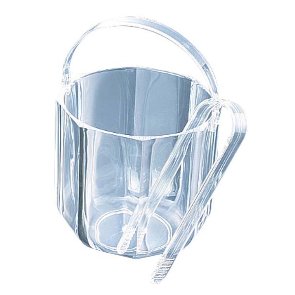 アクリル アイスバスケット クリア(トング付)KY-016 1個(ご注文単位1個)【直送品】