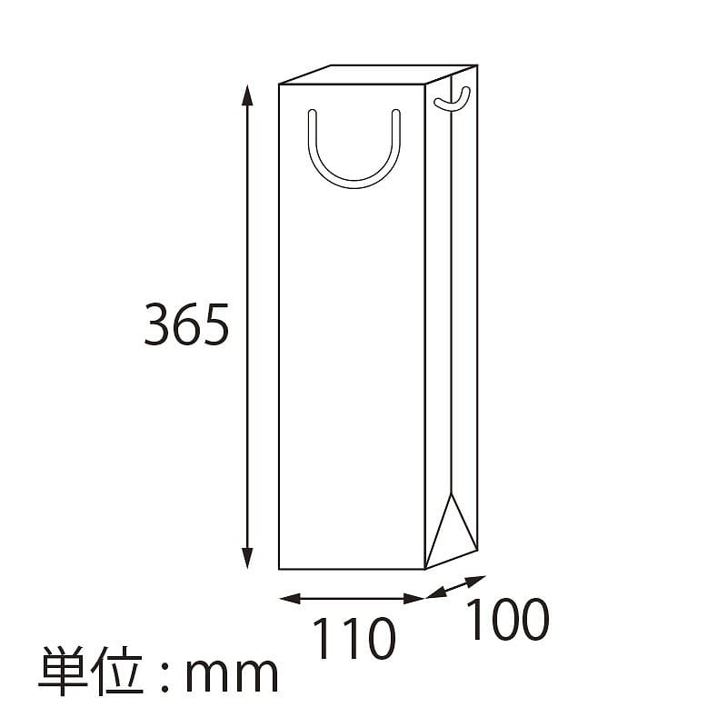 【オリジナル印刷】特注TCB 高級手提げ袋 110×100×365 1色 ベタ無 500枚
