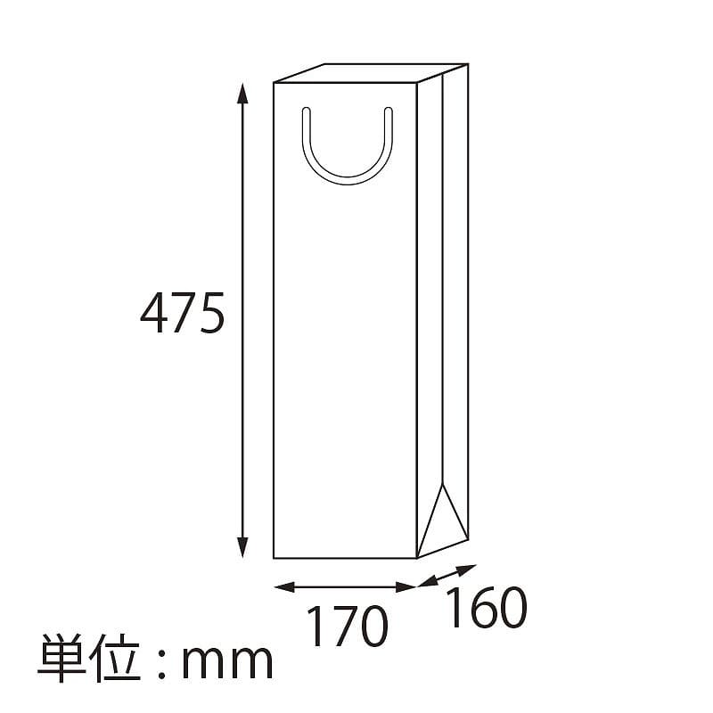 【オリジナル印刷】特注TCB 高級手提げ袋 170×160×475 2色 ベタ無 1000枚