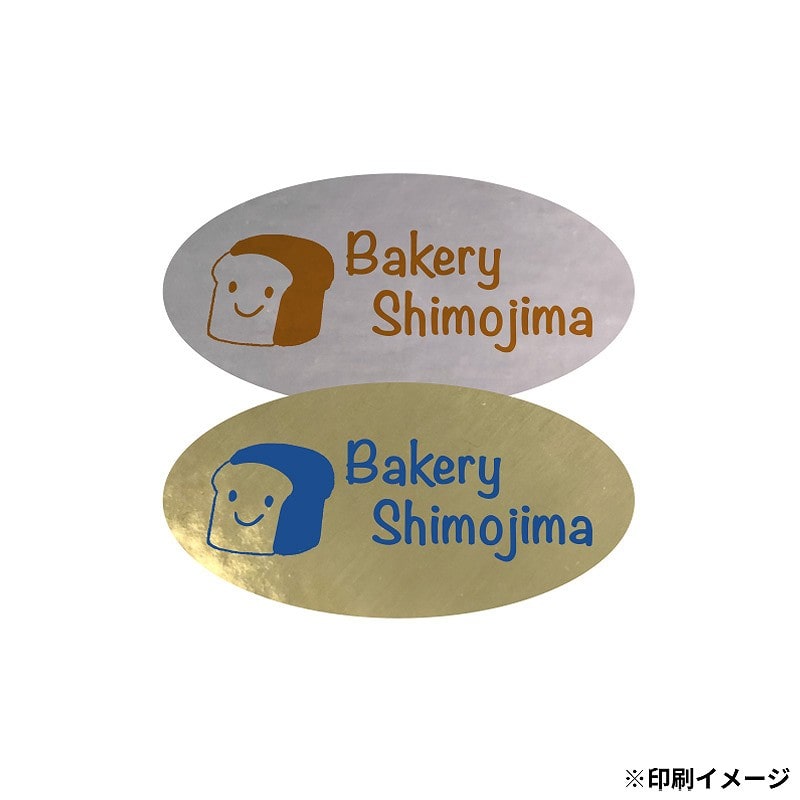 【オリジナル印刷】 特注シール 楕円　15×30 1色印刷 5000枚