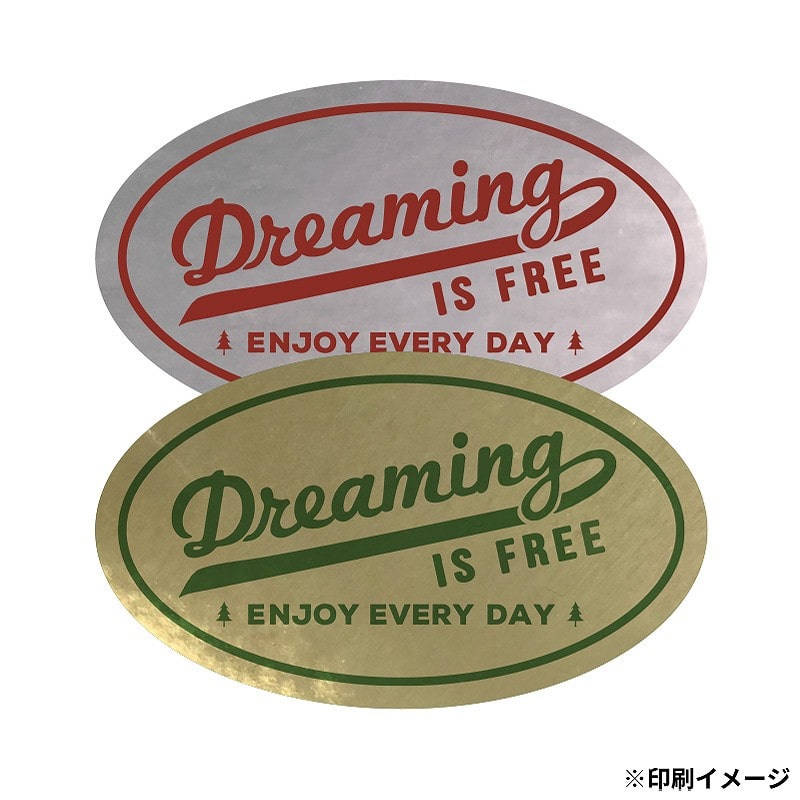 【オリジナル印刷】 特注シール 楕円　35×60 1色印刷 5000枚