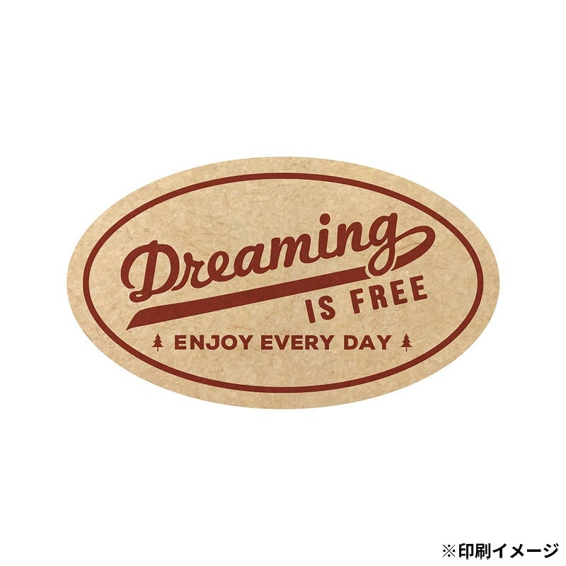 【オリジナル印刷】 特注シール 楕円 35×60 1色印刷 10000枚