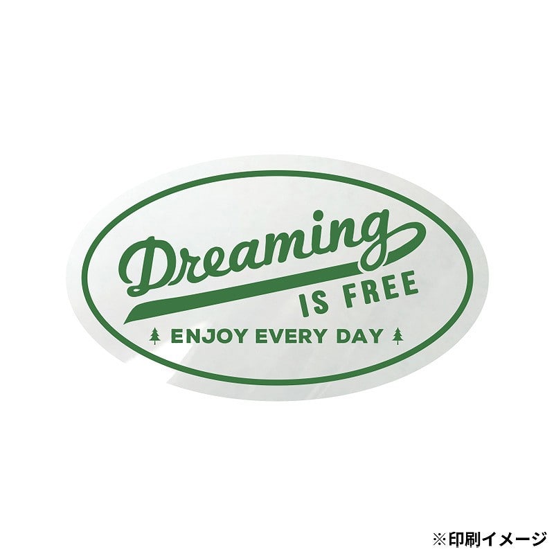 【オリジナル印刷】 特注シール 楕円 35×60 1色印刷 10000枚