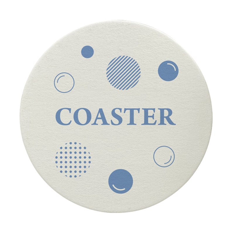 【オリジナル印刷】紙コースター 丸型 1mm 凸1色印刷 2000枚