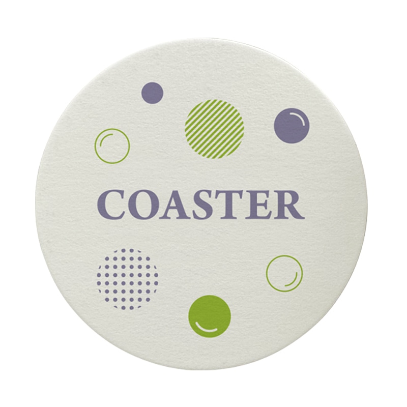 【オリジナル印刷】紙コースター 丸型 1mm 凸2色印刷 2000枚