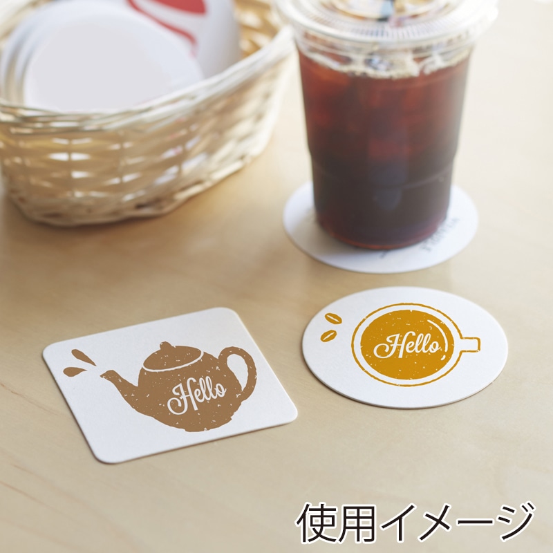 【オリジナル印刷】紙コースター 丸型　1mm 凸2色印刷 2000枚