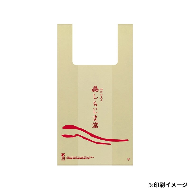 【オリジナル印刷】 特注バイオレジ袋 M 1C カラー 30000枚