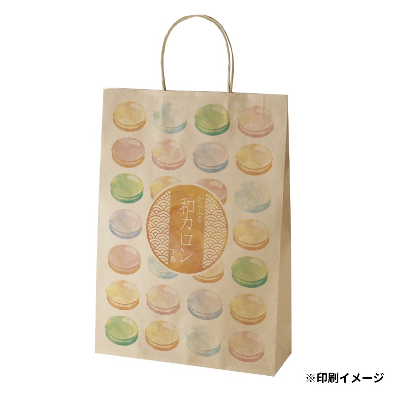 【オリジナル印刷】特注小ロットスムースバッグ　2才 フルカラー片面印刷 未晒無地100枚