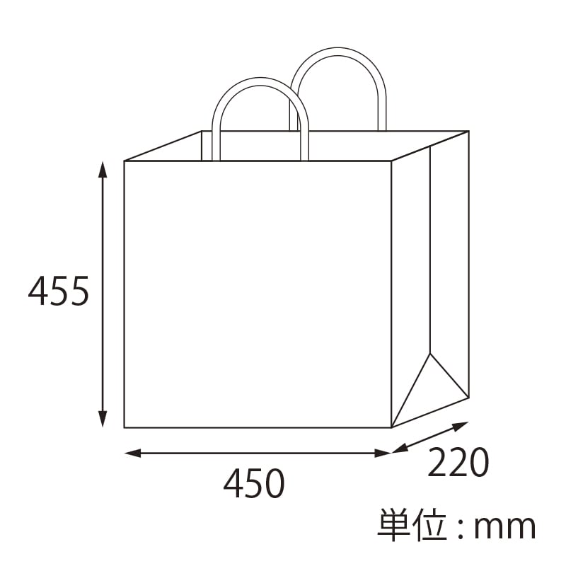 【オリジナル印刷】特注小ロット25チャームバッグ 45-1 フルカラー片面印刷 晒白無地500枚