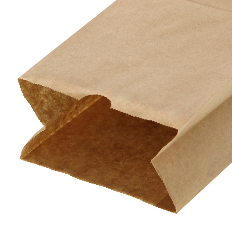 【オリジナル印刷】特注小ロット角底クラフト袋 No.4 フルカラー片面印刷 未晒500枚