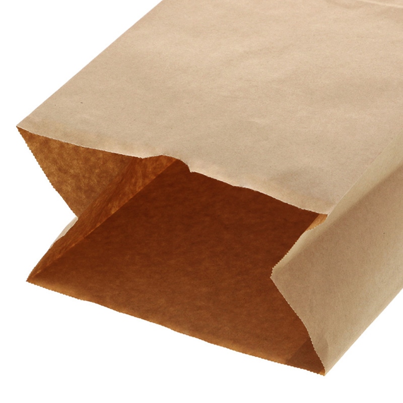 【オリジナル印刷】特注小ロット角底クラフト袋 No.14 フルカラー片面印刷 未晒500枚