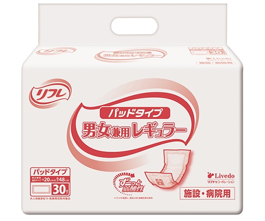 リブドゥコーポレーション リフレ パッドタイプ (400mL) 男女兼用レギュラー 1袋(30枚入) 1袋(ご注文単位1袋)【直送品】