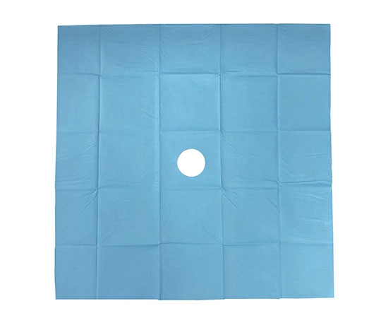 ナビス（アズワン） プロシェア滅菌ドレープ 450×450mm 1袋（10包入）　4545(穴有り)Q/B 1袋（ご注文単位1袋）【直送品】