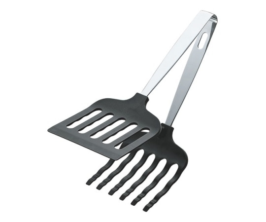 アズワン 抗菌耐熱マルチグリルトング265mm 黒 1個(ご注文単位1個)【直送品】