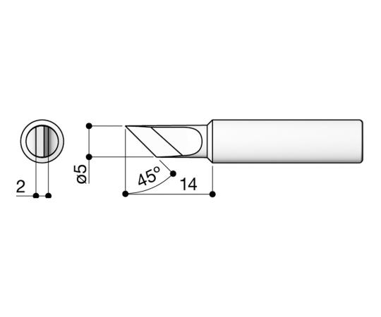 白光(HAKKO) はんだこて用 交換こて先 T18-K 1個(ご注文単位1個)【直送品】