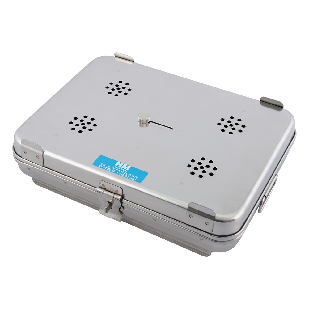 松本製器 卓上オートクレーブ用角カスト フタ･底開閉式 240×180×40mm　HM 1個（ご注文単位1個）【直送品】