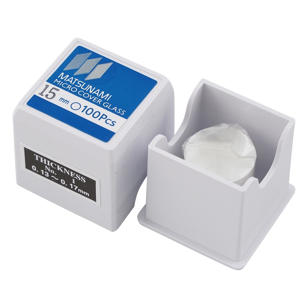 マツナミ マツナミカバーグラス(No.1) 丸型 φ15mm 1000枚入 1箱(ご注文単位1箱)【直送品】