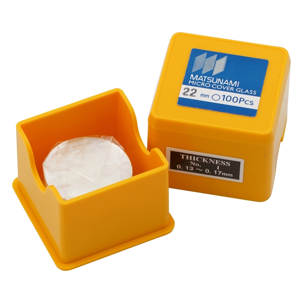 マツナミ マツナミカバーグラス(No.1) 丸型 φ22mm 1000枚入 1箱(ご注文単位1箱)【直送品】